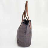 45R/45rpm レザーハンドル インディゴ ウール ショルダーバッグ トートバッグ マルチカラー レディース フォーティーファイブアールピーエム【中古】6-0204T∞