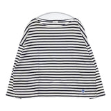 ORCIVAL ボーダー ドロップショルダー 長袖Ｔシャツ カットソー ロンＴ ホワイト ネイビー レディース オーシバル/オーチバル【中古】6-0218M∞