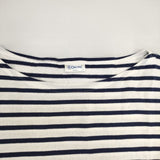 ORCIVAL ボーダー ドロップショルダー 長袖Ｔシャツ カットソー ロンＴ ホワイト ネイビー レディース オーシバル/オーチバル【中古】6-0218M∞