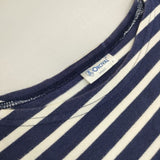 ORCIVAL ボーダー 五分袖 Ｔシャツ カットソー ネイビー ホワイト レディース オーシバル/オーチバル【中古】6-0218S∞