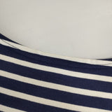 ORCIVAL ボーダー 五分袖 Ｔシャツ カットソー ネイビー ホワイト レディース オーシバル/オーチバル【中古】6-0218S∞