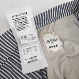 45R/45rpm 未使用 オックスストレッチのイージースリムパンツ 定価29700円 ネイビー系 ホワイト レディース フォーティーファイブアールピーエム【中古】5-1222M♪