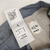 45R/45rpm 未使用 綿麻オックスストレッチのイージースリムパンツ 定価29700円 ライトブルー レディース フォーティーファイブアールピーエム【中古】5-1222M♪