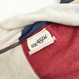 45R/45rpm スーピマオーガニックの超ガーゼトリコロールマフラー マフラー レッド ネイビー レディース フォーティーファイブアールピーエム【中古】5-1202T◎