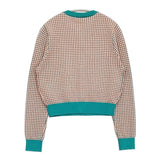 CABaN コットンカシミヤギンガムチェックカーディガン 定価42900円 39-02-11-02001 オレンジ グリーン レディース キャバン【中古】5-1118T♪