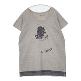 45R/45rpm YUKI COTTON くまプリント 半袖Ｔシャツ カットソー グレー レディース フォーティーファイブアールピーエム【中古】6-0514S∞