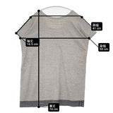 45R/45rpm YUKI COTTON くまプリント 半袖Ｔシャツ カットソー グレー レディース フォーティーファイブアールピーエム【中古】6-0514S∞