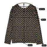 45R/45rpm ドット 水玉 長袖Ｔシャツ カットソー ロンＴ ブラック マルチ レディース フォーティーファイブアールピーエム【中古】6-0223M∞