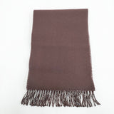 JOHNSTONS OF ELGIN/green label relaxing 別注 カシミア混 リバーシブルマフラー チェック マフラー ホワイト ブラウン レディース ジョンストンズオブ エルガン/グリーンレーベルリラクシング【中古】5-1202T◎