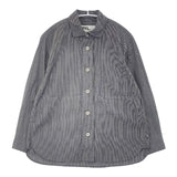 MHL. SEERSUCKER COTTON WOOL ストライプ 595-8253512 シアサッカー 長袖シャツ ブルー レディース エムエイチエル【中古】6-0218M∞