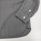 MHL. SEERSUCKER COTTON WOOL ストライプ 595-8253512 シアサッカー 長袖シャツ ブルー レディース エムエイチエル【中古】6-0218M∞