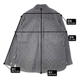 MHL. SEERSUCKER COTTON WOOL ストライプ 595-8253512 シアサッカー 長袖シャツ ブルー レディース エムエイチエル【中古】6-0218M∞
