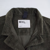 MHL. 595-3253510 DRY COTTON NEEDLECORD サイズ1 コーデュロイ 長袖シャツ 23AW カーキ レディース エムエイチエル【中古】5-1229T∞