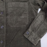 MHL. 595-3253510 DRY COTTON NEEDLECORD サイズ1 コーデュロイ 長袖シャツ 23AW カーキ レディース エムエイチエル【中古】5-1229T∞