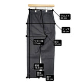 FACTORY コットンストレッチ 日本製 イージー パンツ チャコールグレー レディース ファクトリー【中古】6-0218G∞