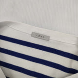 LENO 新品 BASQUE DRESS 定価28600円 L2102-CS001 ボーダーバスク ワンピース ホワイト ブルー レディース リノ【中古】6-0223M∞