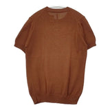 VAN DER STRAETE 半袖 コットン セーター ニット ブラウン レディース ヴァンダルストラット【中古】6-0514S∞