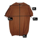 VAN DER STRAETE 半袖 コットン セーター ニット ブラウン レディース ヴァンダルストラット【中古】6-0514S∞