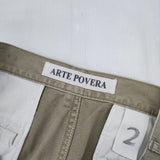 ARTE POVERA ヴィンテージダメージ加工 チノ サルエルパンツ ベージュ レディース アルテポーヴェラ【中古】6-0223G∞