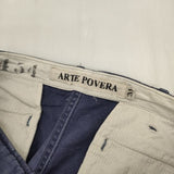 ARTE POVERA ヴィンテージダメージ加工 チノパンツ ネイビー系 レディース アルテポーヴェラ【中古】6-0223G∞