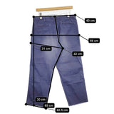 ARTE POVERA ヴィンテージダメージ加工 チノパンツ ネイビー系 レディース アルテポーヴェラ【中古】6-0223G∞