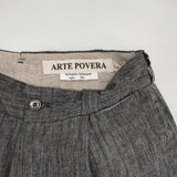 ARTE POVERA リネン ショートパンツ ハーフパンツ ショーツ グレー レディース アルテポーヴェラ【中古】6-0514S∞