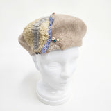 VALEUR ウール100％ 帽子 ベレー帽 ベージュ レディース バルール【中古】5-1202T◎