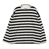 Graphpaper ボーダー GL201-70146B 長袖Ｔシャツ カットソー ロンＴ ブラック ホワイト レディース グラフペーパー【中古】6-0223M∞