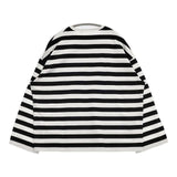 Graphpaper ボーダー GL201-70146B 長袖Ｔシャツ カットソー ロンＴ ブラック ホワイト レディース グラフペーパー【中古】6-0223M∞