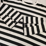 Graphpaper ボーダー GL201-70146B 長袖Ｔシャツ カットソー ロンＴ ブラック ホワイト レディース グラフペーパー【中古】6-0223M∞