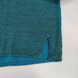ARTE POVERA リネン コットン 前後切替 プルオーバー 後染め ブラウス シャツ ターコイズブルー レディース アルテポーヴェラ【中古】6-0411M∞