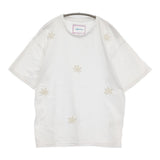 emily levine エミリーレヴィーン 刺繍 J-1590 サイズS/M 半袖Ｔシャツ カットソー ホワイト レディース【中古】6-0407S♪