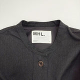 MHL. 595-1258505 COTTON WOOL TWILL コットンウールツイル 定価38500円 ワンピース チャコールグレー レディース エムエイチエル【中古】5-1214T∞