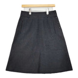 MARGARET HOWELL 578-232016 ウールミディ スカート チャコールグレー レディース マーガレットハウエル【中古】5-1214T∞