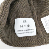 HARROW TOWN STORES プレーンリブキャップ イタリア製 ウール混 ニット帽 帽子 ニットキャップ ブラウン レディース ハロウタウンストアズ【中古】5-1202T◎