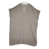 evam eva linen cotton poncho リネンコットンポンチョ 定価30800円 チュニック ワンピース 25AW グレー レディース エヴァムエヴァ【中古】5-1118M♪