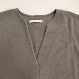 evam eva linen cotton poncho リネンコットンポンチョ 定価30800円 チュニック ワンピース 25AW グレー レディース エヴァムエヴァ【中古】5-1118M♪