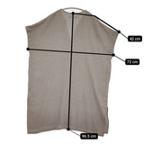 evam eva linen cotton poncho リネンコットンポンチョ 定価30800円 チュニック ワンピース 25AW グレー レディース エヴァムエヴァ【中古】5-1118M♪