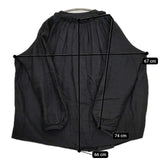 nest Robe 01203-1570 フリル リネン ブラウス シャツ ブラック レディース ネストローブ【中古】6-0216M∞