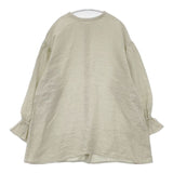 nest Robe リネン近江晒しラッフル袖2wayブラウス 製品染め 01211-1104 ブラウス シャツ グリーン レディース ネストローブ【中古】6-0411M∞