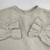 nest Robe リネン近江晒しラッフル袖2wayブラウス 製品染め 01211-1104 ブラウス シャツ グリーン レディース ネストローブ【中古】6-0411M∞