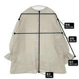 nest Robe リネン近江晒しラッフル袖2wayブラウス 製品染め 01211-1104 ブラウス シャツ グリーン レディース ネストローブ【中古】6-0411M∞