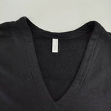 prit Vネック スウェット 裏毛 フレンチスリーブ ワンピース ブラック レディース プリット【中古】5-1128T♪