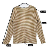 prit ボーダーカットソー サイズ0 セーター ニット アイボリー ブラウン レディース プリット【中古】5-1128T♪