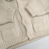 BEAMS BOY ペルーハンドショートカーディガン 定価16800円 13-15-0674-743 ニット カーディガン オフホワイト レディース ビームスボーイ【中古】5-1128T♪