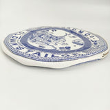 R&D.M.Co- ロンドンブルーウィロー プレートポーチ 小物入れ PVC LONDON BLUE WILLOW PLATE POUCH ポーチ ホワイト ブルー レディース オールドマンズテーラー【中古】6-0110G∞