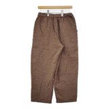CHILD WOMAN ウールリネン チェック 01-01-PT-007-19-2 イージー パンツ ベージュ ブラウン レディース チャイルドウーマン【中古】5-1128T♪