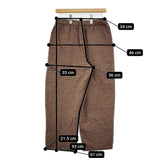 CHILD WOMAN ウールリネン チェック 01-01-PT-007-19-2 イージー パンツ ベージュ ブラウン レディース チャイルドウーマン【中古】5-1128T♪