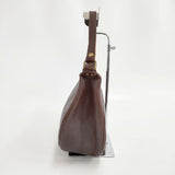 IL BISONTE レザー ショルダーバッグ ブラウン レディース イルビゾンテ【中古】6-0201G∞