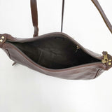 IL BISONTE レザー ショルダーバッグ ブラウン レディース イルビゾンテ【中古】6-0201G∞